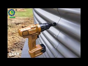 Corrugated galvanized water storage tank