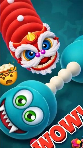 Last 21 Seconds Survival 😱🐍 Clutch Win in Worms Zone! #shorts