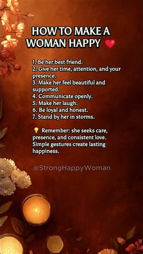 How to Make a Woman Happy ❤️