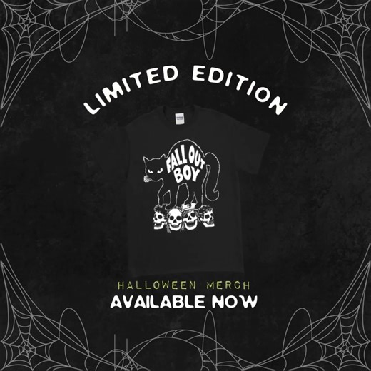 trick or treat yourself to some limited spooky merch before it disappears 🎃 https://store.falloutboy.com/ | Fall Out Boy