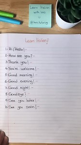 69K views · 2.6K reactions | Learn Italian  - Greetings  | Learn Italian with Ines | Facebook