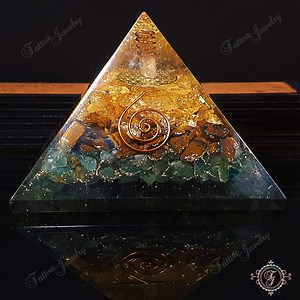 Attract Abundance & Luck Orgone Crystal Pyramid - Aventurine, Tigers Eye, Citrine Healing Crystals • Wealth • Prosperity • Positive Energy - Etsy