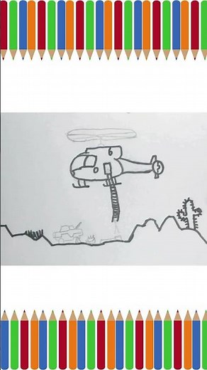 How to Draw a Rescue Helicopter Easily for Kids!