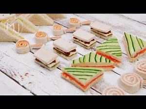 6 quick appetizers: cold canapés with sliced ​​bread