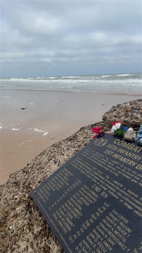 Lambert’s Rock, on Omaha Beach marks the location where First Division medic Ray Lambert saved many lives on D-Day. Today, this rock is a monument dedicated to the medics of First Division. #dday #NormandyTrip #WW2History #NormandyInvasion #DdayAnniversary #WW2Travel #NormandyBeaches #DdayLandings #WW2Normandy #NormandyTour #DdayMemorial #WW2Sites #NormandyHistory #Dday75 #WW2Traveler #NormandyBattlefields #DdayTour #WW2Remembrance #NormandyExperience #DdayHistory #omahabeach #dday79 #britishher
