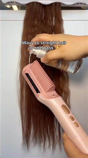 Wavy to straight hair in one pass ✨ Pallure x King Steam