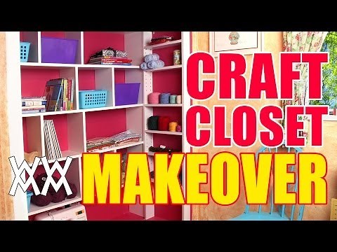 DIY Craft Closet Organizer and Shelving System