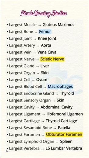 "Body Facts: Largest of Everything!"
