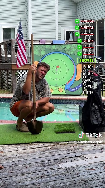 Day 28 trying to hit a hole in one with every club in my bag 🔥 #golf #golftiktok #battlegolf