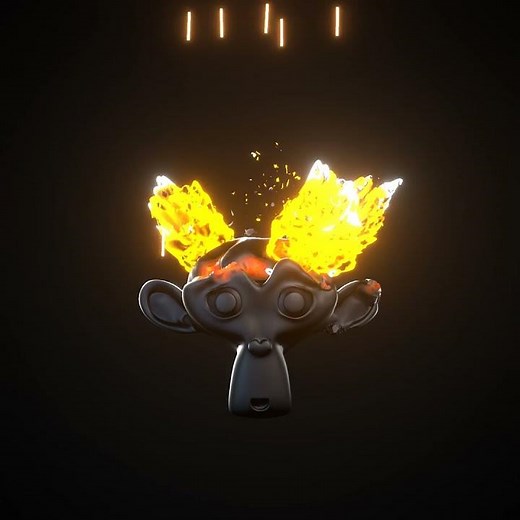 Stylized Explosion upon Collision - Blender Geometry Simulation 4.0; Noding-Product