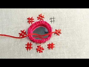 "So Satisfying 😍 Sindhi Embroidery with Shisha Work | Step by Step Mirror Design" #handbroidery