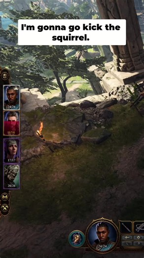 Kicking squirrels in Baldur's Gate 3? Some might say that makes you a bad person. Oh well. #BaldursGate3 #BG3 #GamerLife #FunnyMoments #Gaming