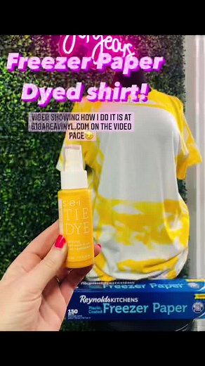 DIY Freezer Paper Dyed Shirt Tutorial
