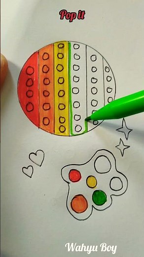 Amazing, cool pop it drawing tutorial #draw #art #shorts #drawing #tiktok #ytshorts #satisfying