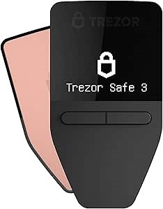 Trezor Safe 3 - Passphrase & Secure Element Protected Crypto Hardware Wallet - Buy, Store, Manage Digital Assets Simply and Safely (Galactic Rose)