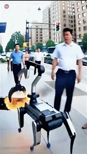 🔥 Delivery Driver Explosion in Cafe, Robot Dog Saves the Day