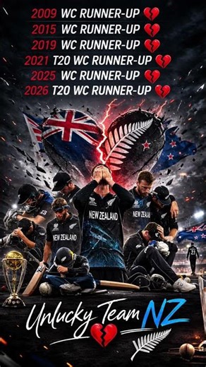 Every Time So Close… Yet So Far 😢 | New Zealand Runner-Up Story #match #t20worldcup