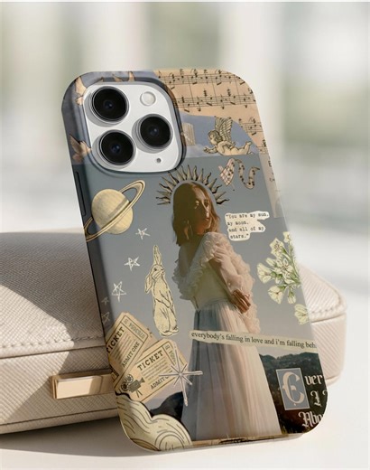 Abstract Collage iPhone Case, Romantic Cover, Indie Music Art Phone Protection - Etsy