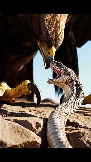 Eagle vs Snake | Cinematic Sky Battle in 4K Loop #wildlife