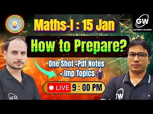 How to Prepare Maths-I One shot + Pdf Notes I By Gulshan Sir I Gateway Classes