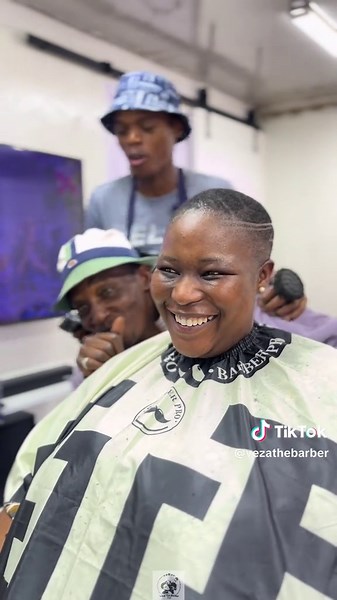 Stylish Low Fade Haircut for Women at Barbershop