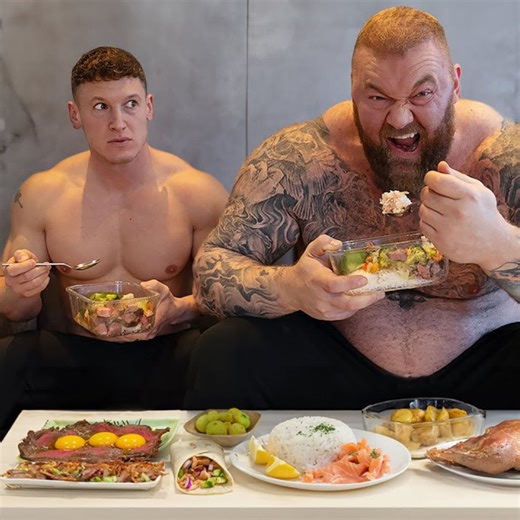 6.1M views · 55K reactions | I Ate Hafthor Bjornsson’s 10,000 Calorie Strongman Diet! | Mattdoesfitness | Facebook
