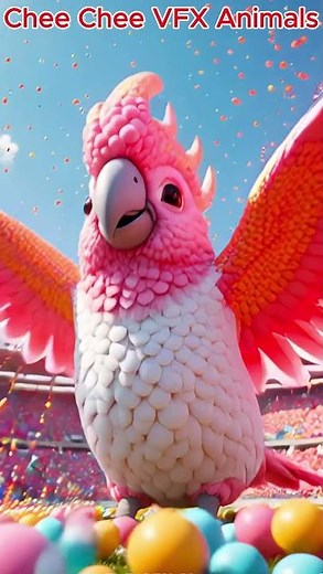 Major Mitchell’s Cockatoo (Pink Cockatoo) VFX | #magicalanimals #vfx #shorts