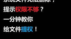 系统文件无法删除，提示权限不够？一分钟教你给文件提权！