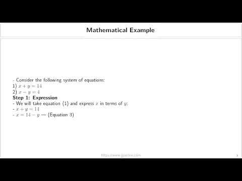 The Substitution Method: Step-by-Step Procedure