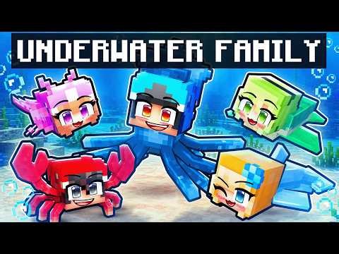Having a UNDERWATER FAMILY in Minecraft!