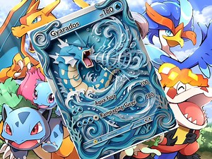 Gyarados V Ex Gx Vsstar Pokemon Custom Card Holographic - Etsy