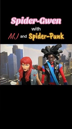 Spider-Gwen with MJ and Hobie, Spider-Punk #spidergwen #spiderpunk #maryjane #spiderverse #spiderman