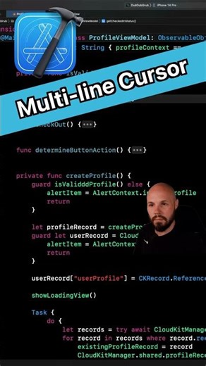 Xcode Tip - Multi-line Cursor Editing #iosdeveloper #swift #xcode