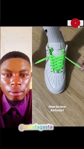 How to lace Nike air force 1 low #howtomake #shoelaces #shoelacestyle #airforce1