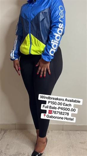 Windbreakers Available P150.00 Each ☎️78718278 Full Bale-P4500.00 📍We are in Gaborone hotel(next to the Internet cafe) We courier Nationwide 🇧🇼 📝No exchange/Refund on Bales 📝We sell secondhand clothing they may have minor manageable defects, we sell as is 📝Exchange within 3 days after purchase for online buyers 📝Labels are not included in mini bales 🚕P35.00 Delivery Fee within Gabs 📝We sell one of each item 📝No refunds/Exchange on Bales #fyp #adidas #creatorsearchinsight #botswana🇧🇼t