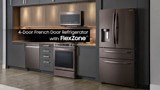 Samsung 28 cu. ft. Standard Depth 4-Door French Door Smart Refrigerator in Fingerprint Resistant Stainless Steel RF28R7201SR