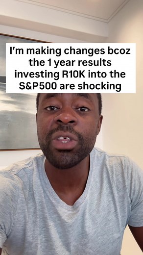 1 Year Investment Results of R10000 in the S&P 500