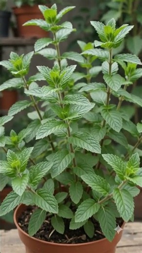 🌿Haz esto y tendrás MENTAS enormes ✨️#plantas #menta #plantasmedicinales #hierbasmedicinales