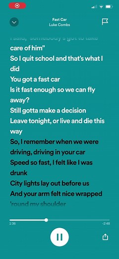 Fast Car by Luke Combs - Country Song Accelerated