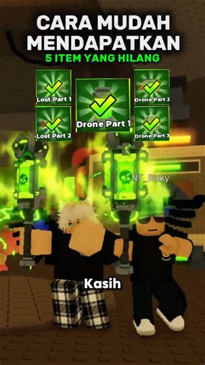 CARA DAPAT 5 PART YANG HILANG & CLAIM LIMITED BAT GRATIS! 🏏☣️ #roblox #robloxindonesia #stealanegg