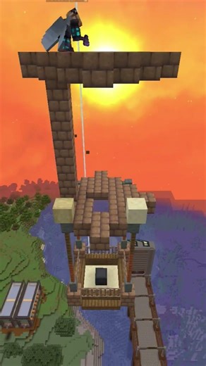 I Built a Steampunk Hot Air Balloon in Minecraft 🔥🎈 #minecraft #shorts #steampunk