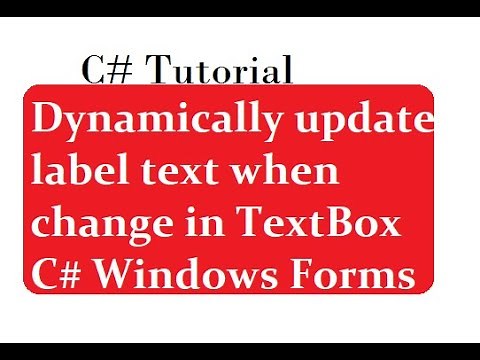 Dynamically update label text when change in TextBox C#
