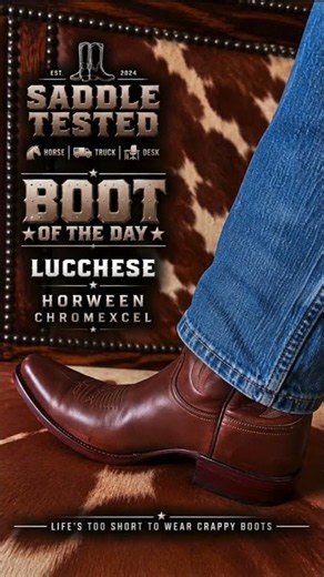 BOTD - (Boot of the Day) - Lucchese Horween Chromexcel #cowboyboots #westernwear #lucchese #cowboys