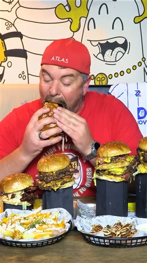 I headed to The Patty Freaks in Lichfield, England so I could attempt their popular "Atlas" Burger Challenge!! There is a 45 minute time limit to eat five huge beef and chicken burgers from Patty Freaks' regular and secret menu!! | Randy Santel