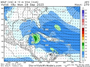 NHC still expects Tropical Storm Gabrielle to become the season's second hurricane, but no US impacts are expected. Looking ahead, the AIFS (AI Enhanced European Model) which did well with the forecast this week...is alerting of a potential Gulf system kicking up in early October. Something to keep an eye on! | Mike Thomas Fox 5