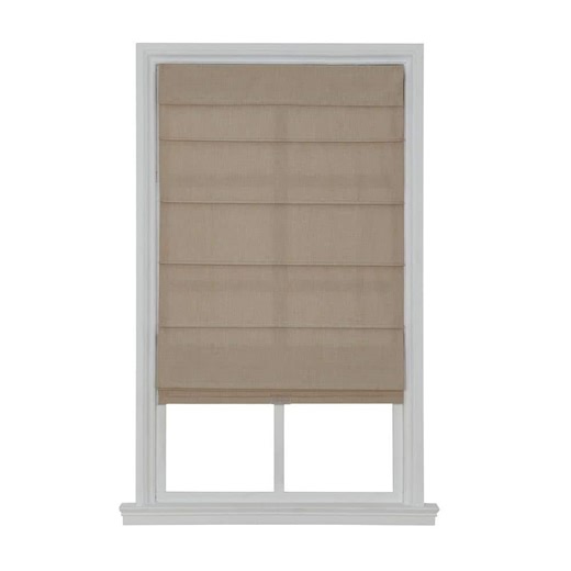 Check The Home Depot's Q&A Before Buying: Home Decorators Collection Cordless Light Filtering Fabric Roman Shade 36X64 Linen