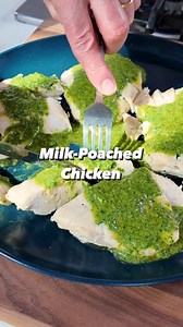 Simmer your chicken in milk! This Italian poaching trick (also for pork) creates more succulent meat—though the science isn’t well understood, evidence suggests that the lactic acid and calcium better penetrate the meat than other liquids and tenderize the meat. (This is the same reason that Chris Kimball lives and dies by the belief that only yogurt marinades work.) A tarragon, parsley, and caper sauce adds vibrant, punchy flavor. Get the recipe for Milk-Poached Chicken With Tarragon Salsa Verd