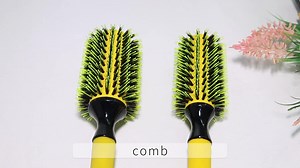 New Products Hairdressing Aluminum Tube Comb Natural Nylon Boar Bristle Comb Detangling Ionic Hair Brush for Salon Home