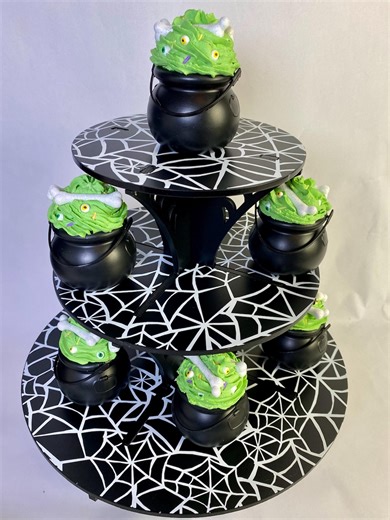 Handmade Halloween Mini Cauldron, Faux Eyeballs & Bones, Spooky Decor, Witchy Potion, Halloween Decor, Tiered Tray Kitchen, Party Prop - Etsy