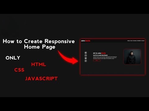 Design a creative home page using HTML, CSS and JavaScript | Glow Devcode.